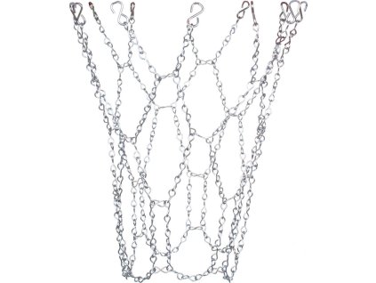 Metal basketbalová síťka stříbrná