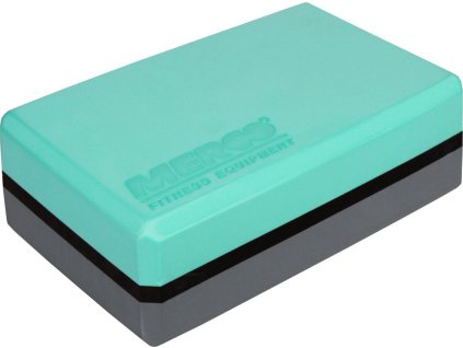 Yoga Block Duo kostka na jógu zelená-antracitová (Výška / šířka 7,5 cm)