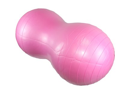 Peanut balanční míč rehabilitační gymball růžový  + Cvičební guma