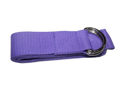 Jóga pás 183 cm – cvičební popruh na protahování fialový