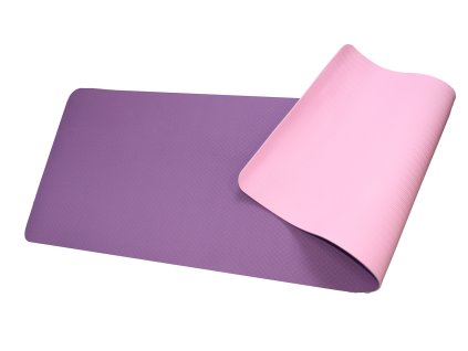 Podložka na cvičení Yoga mat TPE double merco růžová