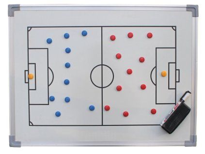 Fotbalová taktická tabule magnetická 30 × 45 cm – bílá