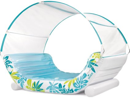 Nafukovací lehátko Tropical Canopy Lounge Intex 56294 bílá/modrá 56294 EU