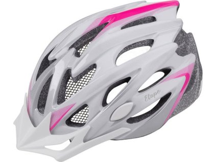 Venus cyklistická helma bílá-růžová (Velikost oblečení S-M)