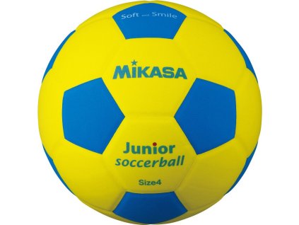 Fotbalový míč dětský - kopaná MIKASA SF4J žlutá/modrá 06891