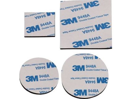 3M Fix Plates sada oboustranných nálepek 4 ks černá