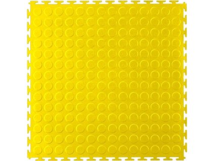 PVC podlaha do garáží, skladů, hal ,tělocvičen ECO - T LOCK - COIN - 498x498x6,5 mm Žlutá POD02-ZL