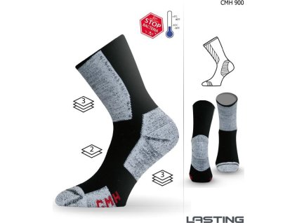 Lasting funkční ponožky CMH černé (Velikost (38-41) M)