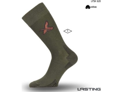 Lasting bavlněné ponožky LFSK zelené (Velikost (38-41) M)