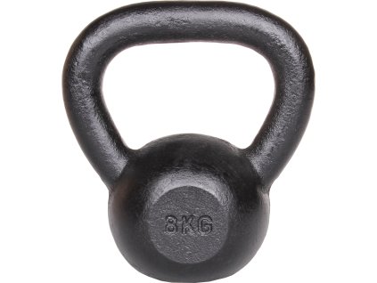 Kettlebell Kov činka černá (Hmotnost 8 kg)