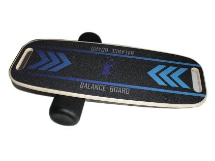 Dřevěná balanční deska WoodBoard – modrá  + Klíčenka dárek