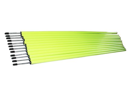 Slalomové tyče s ocelovým hrotem 150 cm – sada 12 ks s taškou