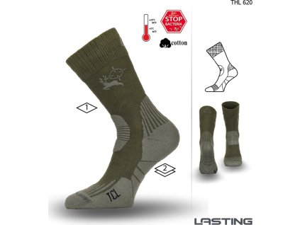 Lasting Functional Socks THL Green (Velikost M)