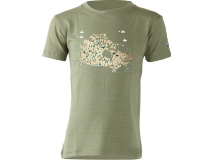 Lasting dětské merino triko WILLY zelená (Velikost 140)