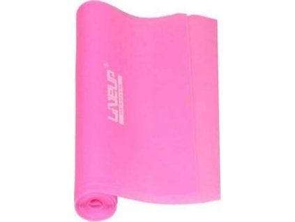 Aerobic guma posilovací guma 120 x 15 cm růžová
