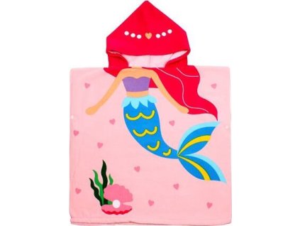 Redhead Mermaid dětské plážové pončo