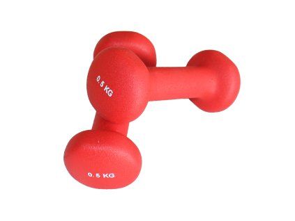 Neoprenová činka 0,5 kg červená
