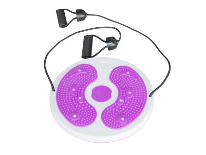 Rotační podložka s magnety a posilovací gumou – rotana na cvičení fialová