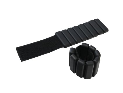 Nastavitelné Silikonové zátěžové náramky 2× 450 g černé