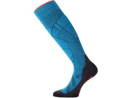 Lasting FWU 528 merino wool ski socks blue (Velikost M)