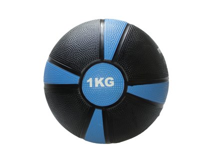 Medicinální míč 1 kg – gumový modrý
