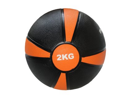 Medicinální míč Merco s pruhy 2kg oranžový