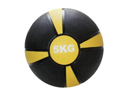 Medicinální míč Merco s pruhy 5kg žlutý