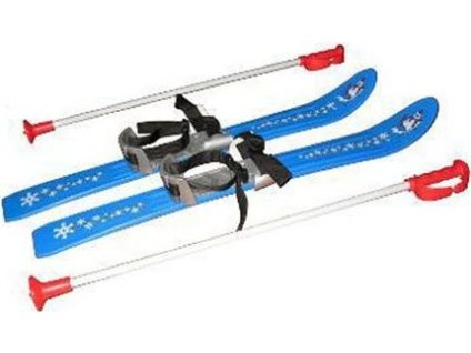 Lyže kluzky hole s vázáním délka 70 cm modrá 4251MO