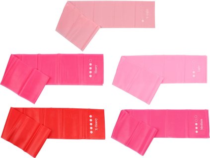 Yoga Stretch Mix 1500 sada posilovacích gum 5 ks růžová