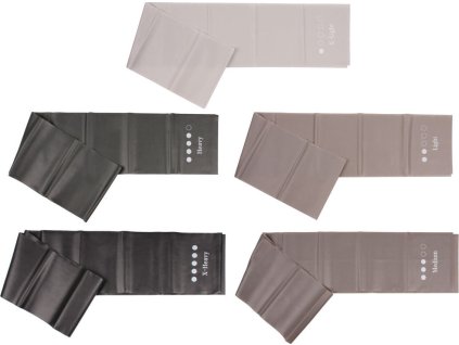 Yoga Stretch Mix 1500 sada posilovacích gum 5 ks šedá