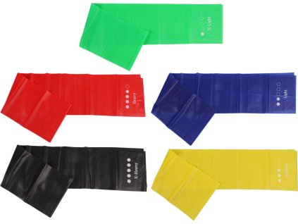 Yoga Stretch Mix 1500 sada posilovacích gum 5 ks mix barev