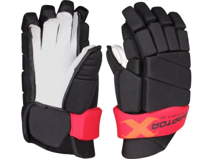 Raptor YTH hokejové rukavice černá-červená (Délka 8")