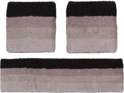 HeadWrist sada potítek a čelenky šedá