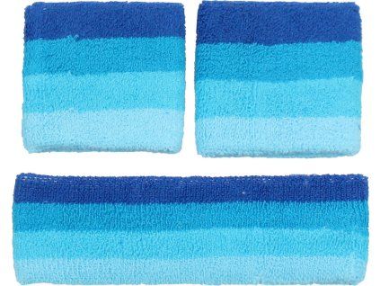 HeadWrist sada potítek a čelenky modrá