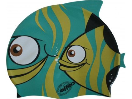 Koupací čepice EFFEA silicon JR 1133 černošedá modro/růžová 3504MORU