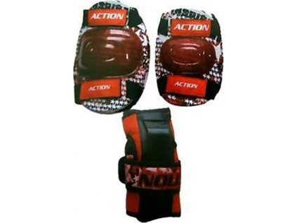 Chránič skateboard SADA SPARTAN STAR červená 43403
