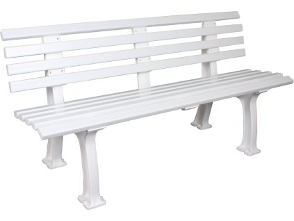 Freiburg tenisová lavička bílá (Délka 150 cm)