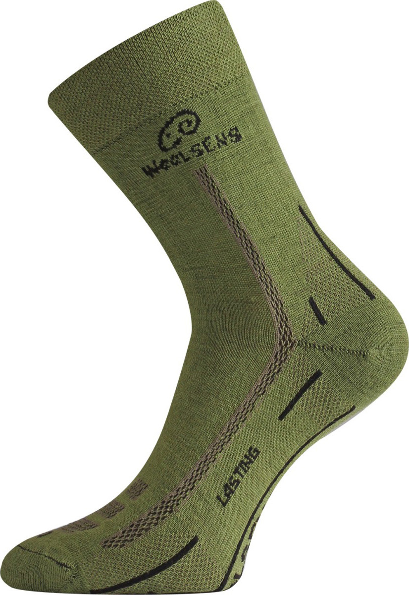 Lasting merino ponožky WLS zelené Velikost: S