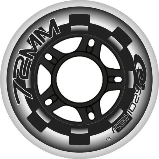 Spokey Náhradní kolečka k bruslím 72 mm 82A