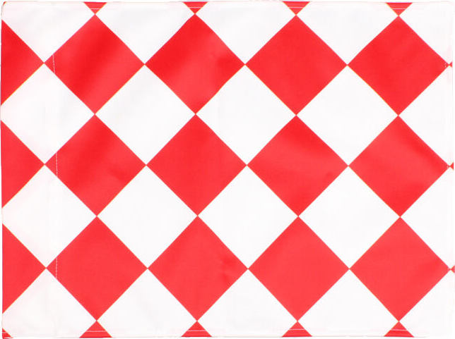 Merco Rohový praporek látka červená-bílá