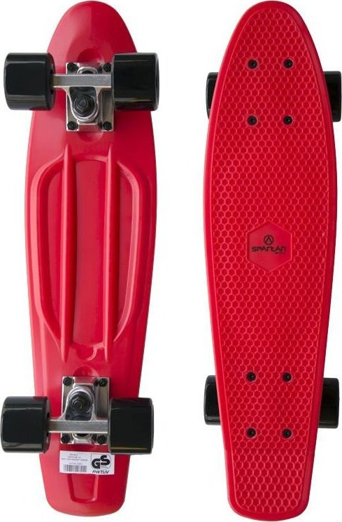Penny board Spartan Plastic 206 červená 20601