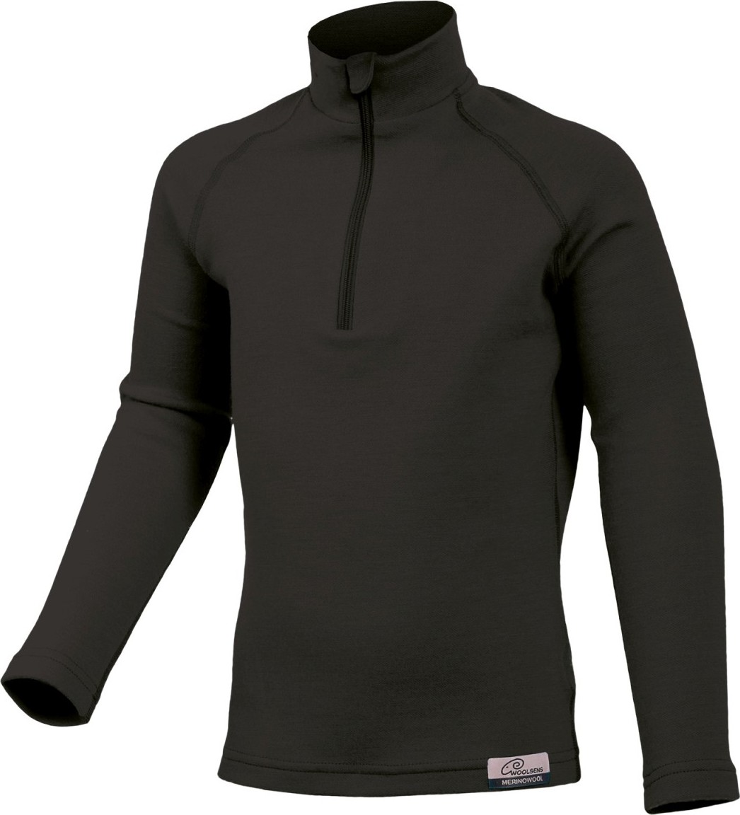 Lasting dětská merino mikina SOLY černá Velikost: 110