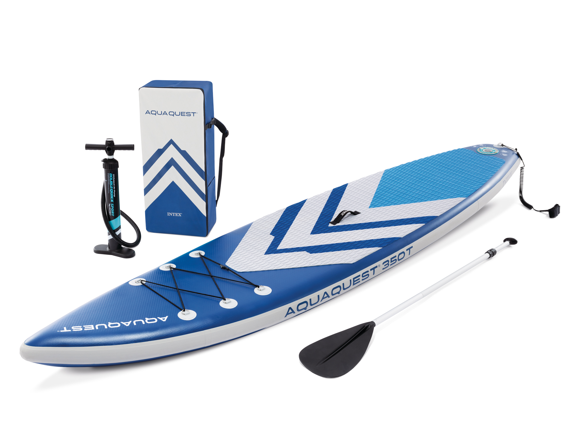 Paddleboard INTEX AquaQuest 350T Touring SUP bílá/modrá 68247