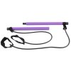 Pilates Sticks posilovací tyč s gumou fialová