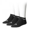 Tennis 3P Sneaker sportovní ponožky černá