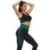 Yoga Sense fitness set dámský zelená tm. (Velikost oblečení S)