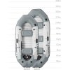 Člun nafukovací MARINER 3 Set INTEX 3 dospělé osoby šedá 68373
