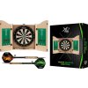 Kabinet se sisalovým terčem a šipkami XQ MAX HOME WOODEN  7005400