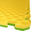 TATAMI PUZZLE podložka - Dvoubarevná - 50x50x2,0 cm podložka fitness žlutá/zelená ELG 520 ZEZL