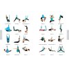 Yoga Hammock síť na jógu Merco modrá  + Cvičební guma dárek